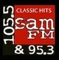 Logo de Sam FM 105.5 & 95.3 - W237CA